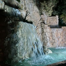 Artificial waterfall in El Bosque